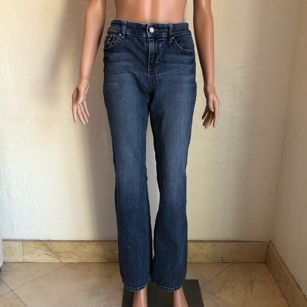 White House Black Market BLANC Blue Jeans Denim Pants Women’s Size 6R Low-Rise